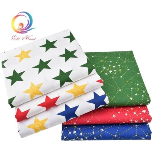 Haisen,6pcs/lot,Twill Cotton Fabric,Patchwork Stars Tissue Cloth,DIY Sewing Quilting Fat Quarters Material For Baby&Children