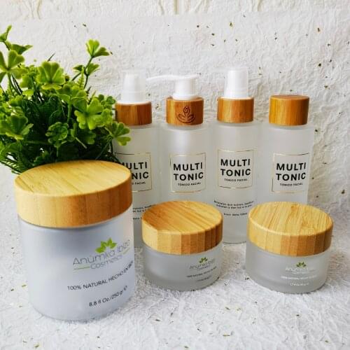 Logo Face cream lip 250g30g 50g bamboo cream cosmetic jar, bamboo aluminum jar for eye cream, 8oz CBD Hemp Cream wood container