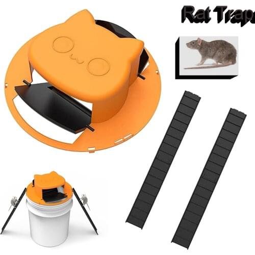 Reusable Plastic Smart Mouse Trap Flip N Slide Bucket Lid Mouse Rat Mouse trap Humane Or Lethal Trap Door Style Multi Catch