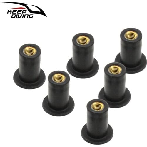 KEEP DIVING M5 Rubber Well Nuts Kit Stainless Steel Screws for Kayak Canoe Boat Dinghy Accessories