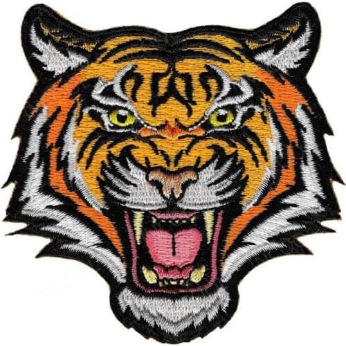 Tiger Bear Wolf Embroidery Patch Animal Military Patches Tactical Combat Emblem Applique Embroidered Badges Drop Shipping