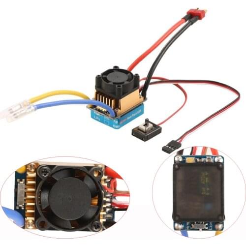 New Rain 60A 2-3S Dual Mode Brush Speed Controller ESC 5V/3A BEC For 1/10 RC 4WD Car Truck Tank Crawler With 540 550 Brush Motor