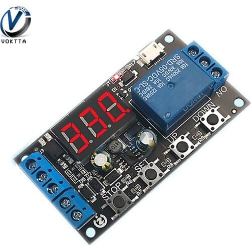 DC 5-30V Delay Relay Module Timer Control Trigger Cycle Timing Delay Switch Module 5V 12V 24V 1 Channel Adjustable Relay Module