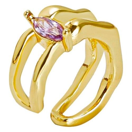 No Pierced Irregular Inlaid Zircon Crystal Earcuff Earrings C-Shaped Clip Earring for Women Fake Cartilage Vintage Jewerly Gift