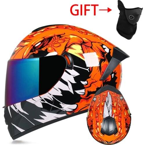 Cartoon Racing Off-road Motorcycle Helmet Casco Moto Motocross Motorbike Helmet Moto Motorcycle Helmets Vintage Casco Motocross
