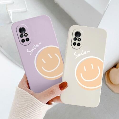 Simplicity Square Liquid Silicone Case For Huawei Nova 8 7 Pro SE 6 SE 5 Pro 5Z 5I 5Ipro 5T 4 4E Liquid Soft Phone Cover Case