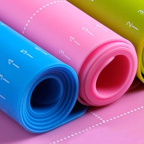 XMT-HOME thicker bigger silicone mat for dough rolling anti-slippery non-stick silicone pad dumpling dough board 1pc
