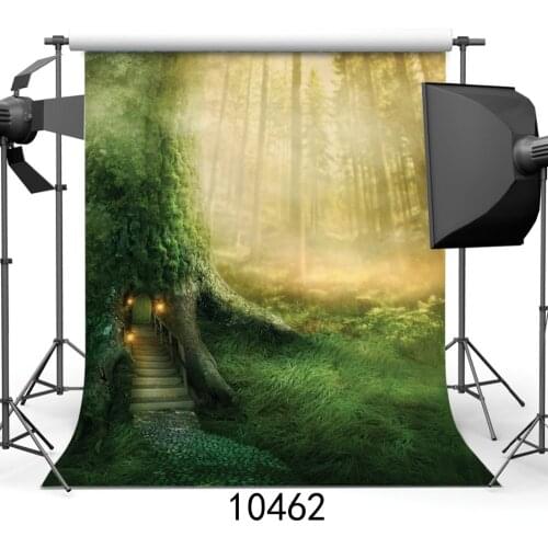 Fairy Tale Photography Backdrop Road To Jungle Cottage Children NewBorn Baby Birthday Party Photophone Backdrop For Photo Studio