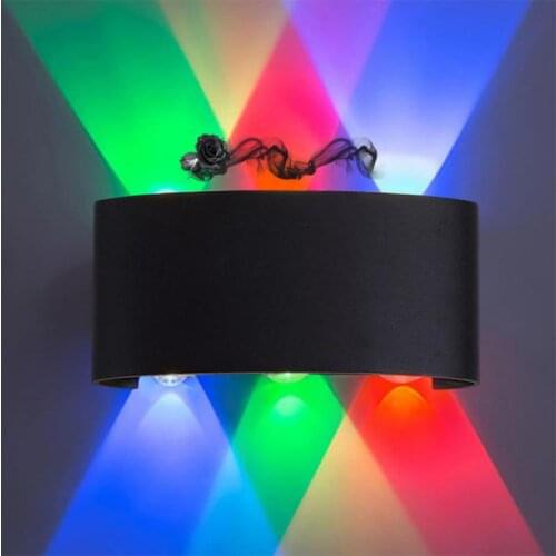 Led Aluminum Light Double Head Up And Down Light Curved Wall Lamp Outdoor Waterproof Courtyard Exterior Wall Decoration Lamp