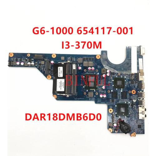 For G6-1000 G4 G6 Laptop motherboard 654117-001 654117-501 DAR18DMB6D0 With i3-370M CPU HM55 520M 1G 100%full Tested