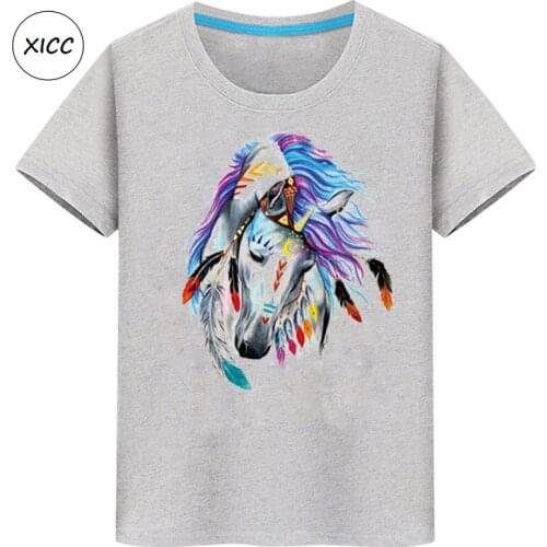 XICC Carton Horse Cloth Printing Process Lovers T-shirt DIY Heat Transfer Sticker Bold In Color Pyrograph Iron On Patches