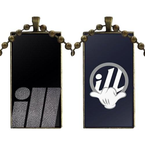 For Women Jewellery Illest Jdm Fatlace Culture Hella Necklace Fashion Long Chain With Rectangle Necklace Jewelry