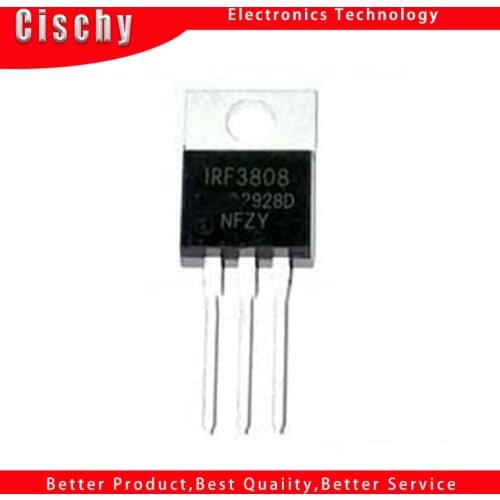 10pcs/lot IRF3808PBF IRF3808 TO220 75V 140A and original In Stock