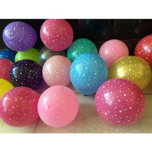 100pcs starry printing balloon helium inflatable wedding birthday party layout decorative balloons