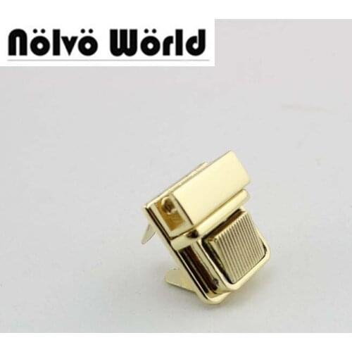 20sets 25*20mm Small press fashion lock push Lock Genuine Leather Bags Parts Hardware Accessories Factory