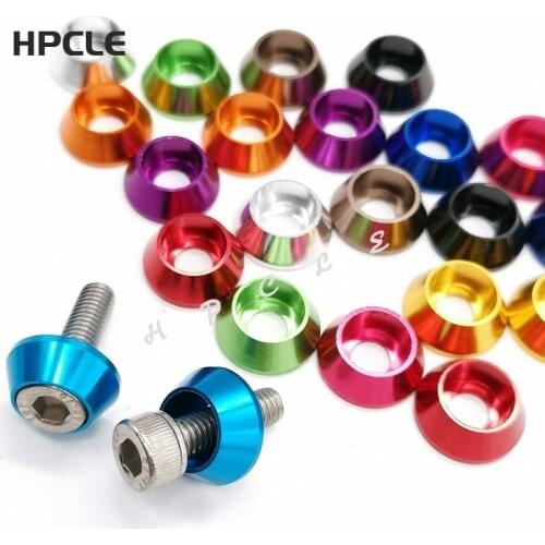 10pcs/lot aluminum washer m2 m2.5 M3 M4 M5 Corlorful Aluminum Alloy Cap Head Gasket washer for RC parts