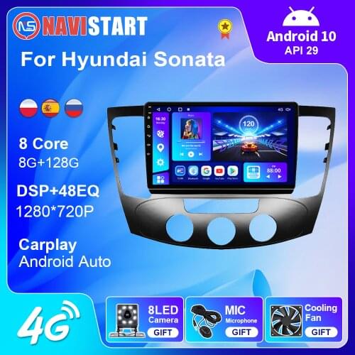 Android 9.0 For Hyundai Sonata 2009 Car DVD Player Radio Video Stereo DSP Carplay Audio GPS Navigation 4G WIFI 2Din No CD Player