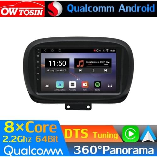 Qualcomm 8Core Android Car Media For FIAT 500X 2014-2020 GPS Optical HDMI 360 Panoramic Radio CarPlay 4G LTE WiFi DTS HIFI DSP