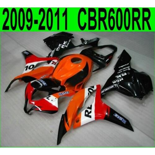 CBR 600RR 2009 2010 2012 2011 100%fit For Honda fairings cbr600rr 09 10 11 12 (Red repsol ) High quality Fairing kit China07