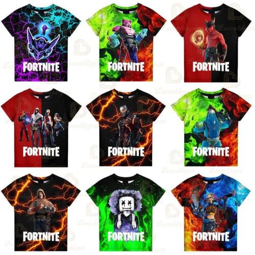 Fortnite Victory Royale Hero Childrens Wear Kids T-shirt Game 3d Boys Girls Harajuku Tshirt Short Sleeve Tops Teen Clothes