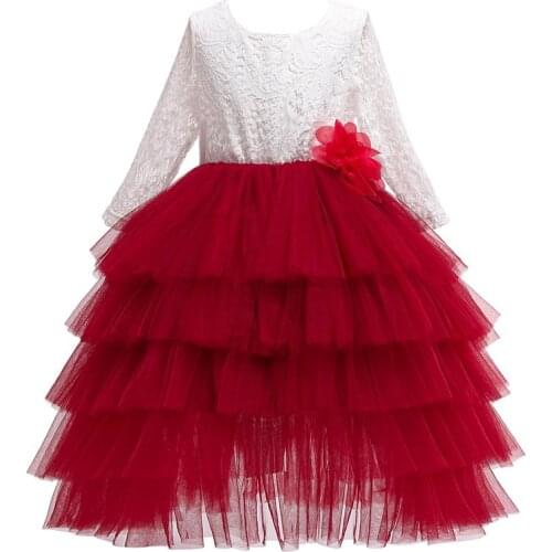 Kids Dresses For Girls Wedding Dress Elegant Children Princess Evening Party Dresses Toddler Flower Girls Dress vestido infantil