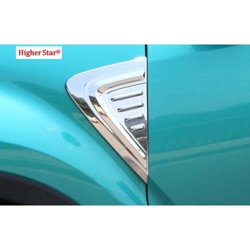 For TOYOTA CHR C-HR 2016-2018 High quality ABS chrome 2pcs car front fender decoration Sequins sticker frame