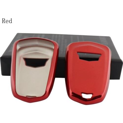 Red Protective TPU key Case Shell Cover for Cadillac ATS CTS CT6 XTS Escalade