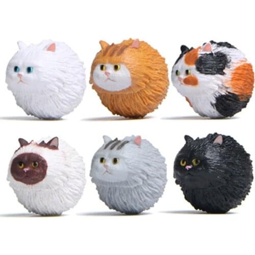 ZOCDOU 1 Piece Cute Cat Small Statue Little Figurine Crafts Figure Ornament Miniatures