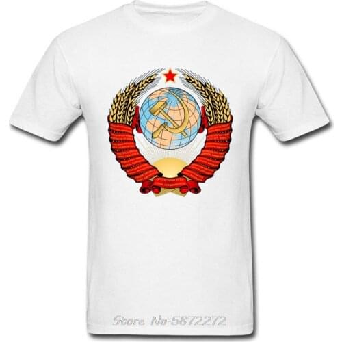 Men CCCP Tshirt USSR Soviet T Shirt I Love Russia T-shirt Global Space X Rocket Program Retro Tops Tees Cool Father Day Clothes