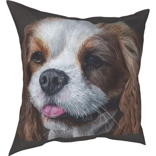 Cavalier King Charles Spaniel Dog Throw Pillow Cover Throw Pillow Novelty Cushion Covers