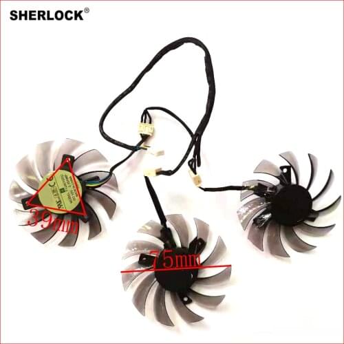 New T128010SU 3pcs/lot 4pin for Gigabyte N6700C 6800C 7600C 7700C N960 970 980 GTX770 GTX760 GTX680 graphics card fan