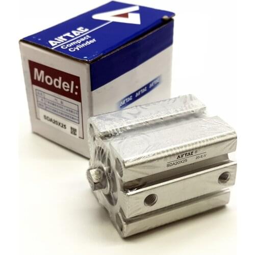 Original AirTAC SDA20X25 Compact Cylinder Bore 20mm Stroke 25mm Pneumatic Air Cylinder