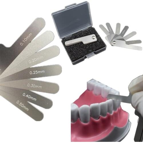 Oral Dental Interproximal measuring ruler Measure Tooth Gap Stainless Steel Reciprocating IPR System Orthodontic Treatment