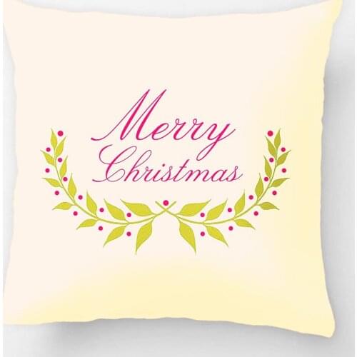 Merry Christmas Mistletoe Poinsettias Throw Pillow Case Decorative Cushion Cover Pillowcase Customize Gift By LVSURE For Sofa