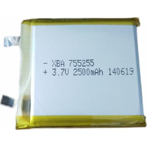 Limited Stock Retail 2500mAh 3.7V 755255 Rechargeable Battery Size:55*52*7.5mm High Quality