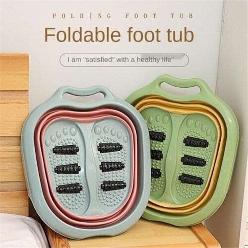 Foldable Foot Soaking Tub Bucket Plastic Portable Massage Bath Soak Feet Container Household Sauna Tubs Pedicure Bath Foot Care