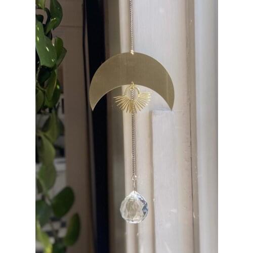 Suncatcher Crystal Prism Window Decor // Celestial Rainbow Crystal Window Hanging- Home Decor