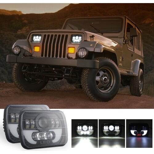 Super Bright 300W 5x7 Inch Led Headlights 7x6 inch LED Headlight Rectangular Hi-Lo Light For Jeep Truck Headlight Car Headlight
