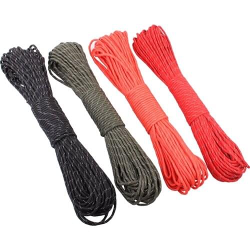 GEGEDA 12 Colors Reflective Paracord 550lb 7 Strand 25feet Survival 7strand PARACHUTE