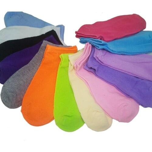 Warm comfortable cotton bamboo fiber girl womens socks ankle low female invisible color girl boy hosiery20pair=40pcs WS03-7