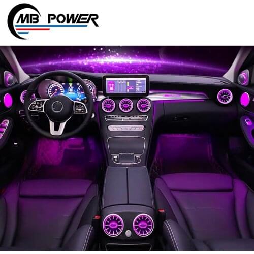 High fitment! C class W205 Doors ambient lights for W205 2014~2017.9 3 colors 64 colors high quality Doors ambient lights