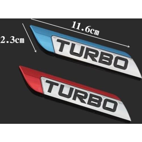 1 Pcs 3D Metal TURBO Badge Emblem Decals Car Stickers For BMW Mercedes Volkswagen Chevrolet Ford Honda Toyota Car Accessories