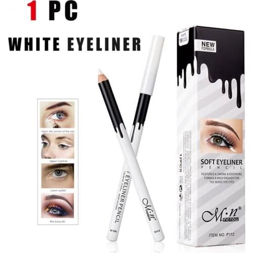 1Pcs New White Eyeliner Makeup Smooth Easy to Wear Eyes Brightener Waterproof Fashion Eyes Liner Pencils Eye Makeup Tool