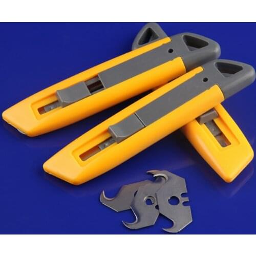 1 PC Box Cutter Carpet Cutter with Carbon Steel Hook Blade x1, Retractable Snap Off Utility Knife Hooked Carpet Cutting Knife