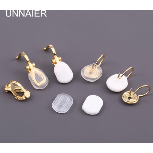 10piece Frog ear clip soft cushion transparent hypoallergenic anti-pain no pierced ear clip triangle ear clip diy silicone