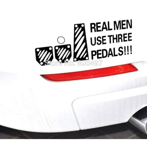 10 x Creative Design Car Styling Creative Real Man Use 3 Pedals Car Body Stickers Decal for VW Honda Fiat Skada Peugeot Lada Kia