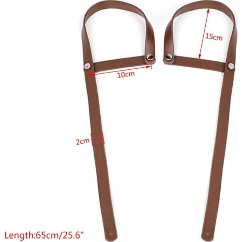 2pcs PU Leather Handbag Top Handle Bags Strap Replacement for DIY Bag Accessories Making Supplies