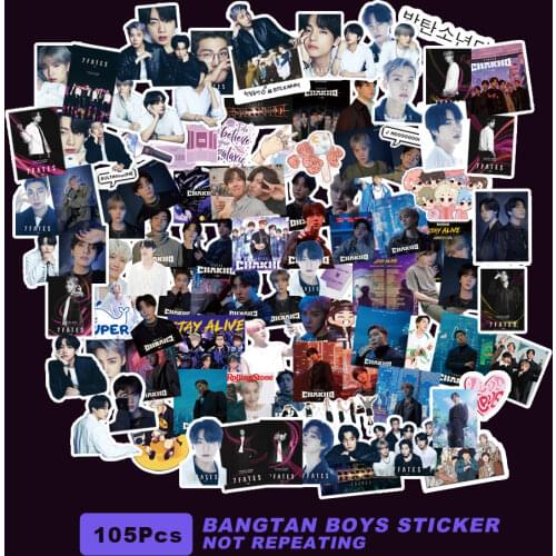 94/100pcs KPOP Bangtan Boys Stickers New Album Butter Korea Idols Cute Boys Girl Group Photos Pictures Stickers for Scrapbooking