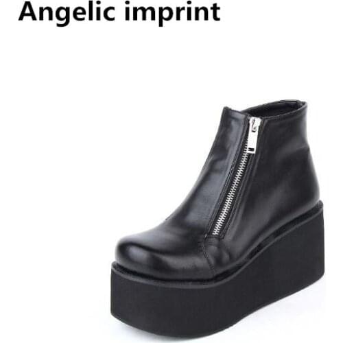 Angelic imprint new woman mori girl lolita cosplay punk shoes lady high heels pumps women princess dress party shoes 33-47 8cm