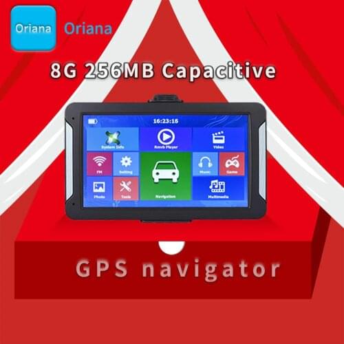 Oriana 7inch HD Car GPS Navigation FM 8G 256MB latest Europe Map Capacitive Truck gps navigators
